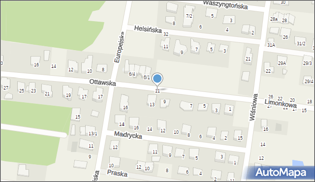 Grabówka, Ottawska, 11, mapa Grabówka