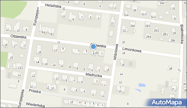 Grabówka, Ottawska, 3, mapa Grabówka