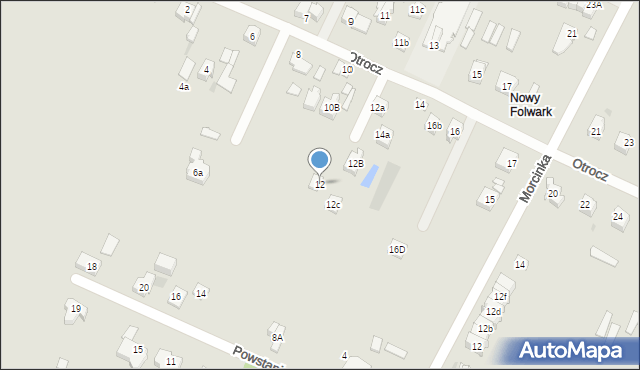 Kielce, Otrocz, 12, mapa Kielc