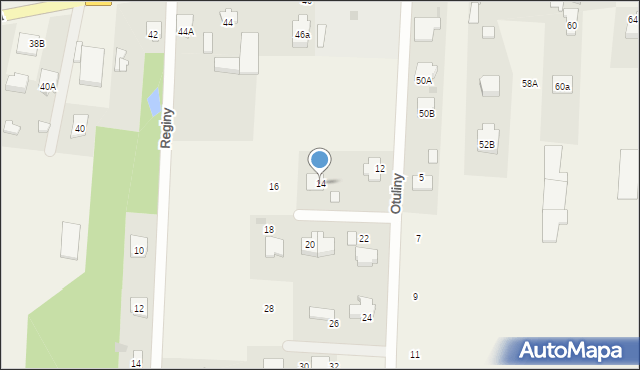 Leszno, Otuliny, 14, mapa Leszno