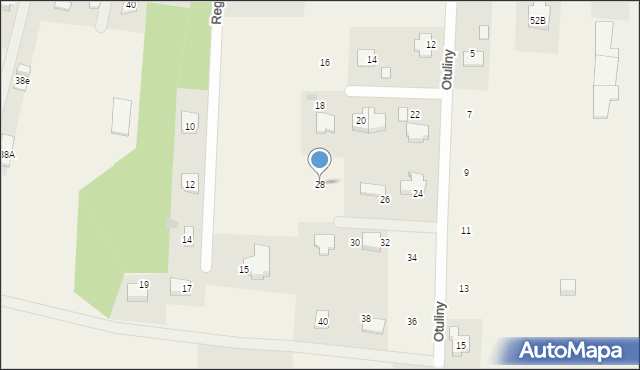 Leszno, Otuliny, 28, mapa Leszno