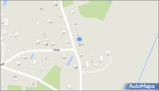 Ostrołęka, Otok, 23, mapa Ostrołęka