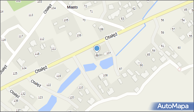Otałęż, Otałęż, 69, mapa Otałęż