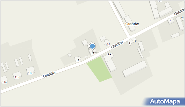 Otanów, Otanów, 13, mapa Otanów