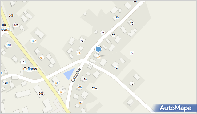 Otfinów, Otfinów, 72, mapa Otfinów