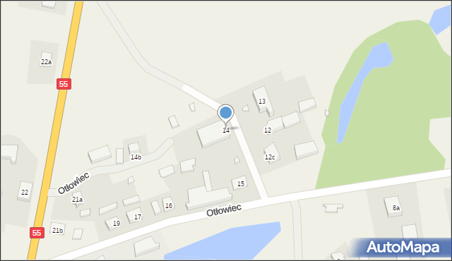 Otłowiec, Otłowiec, 14, mapa Otłowiec