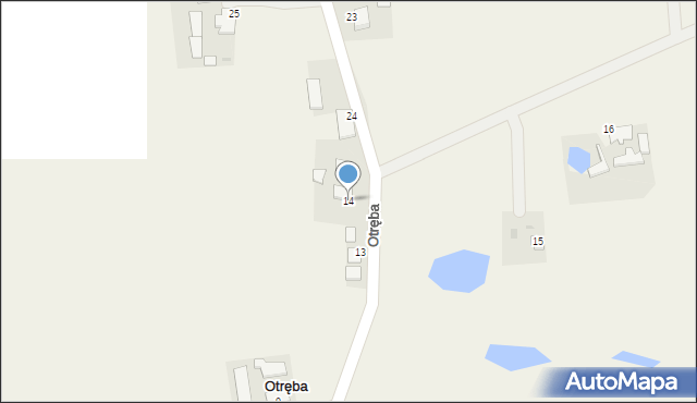 Otręba, Otręba, 14, mapa Otręba