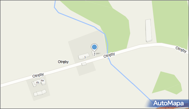 Otręby, Otręby, 2, mapa Otręby