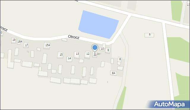 Otrocz, Otrocz, 11, mapa Otrocz