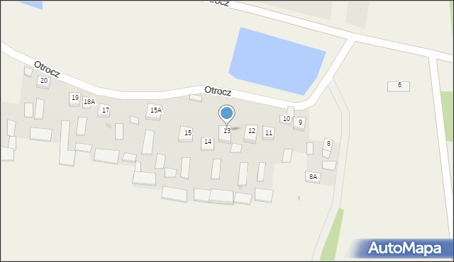 Otrocz, Otrocz, 13, mapa Otrocz