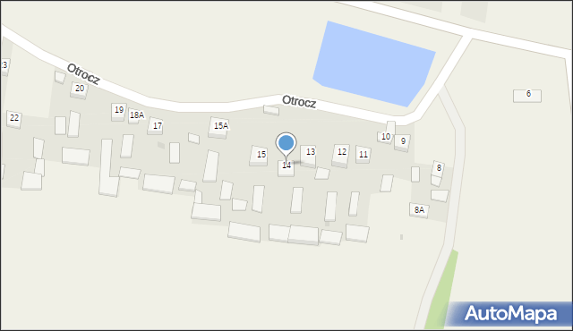 Otrocz, Otrocz, 14, mapa Otrocz