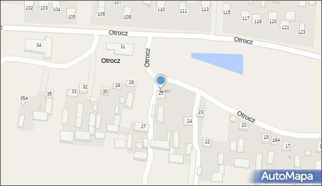 Otrocz, Otrocz, 25, mapa Otrocz