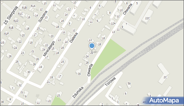 Sochaczew, Otwarta, 22, mapa Sochaczew