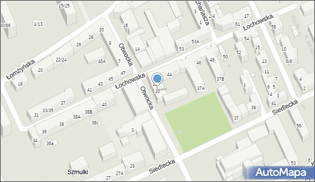 Warszawa, Otwocka, 10, mapa Warszawy