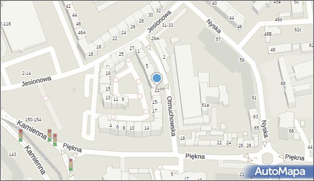 Wrocław, Otmuchowska, 11, mapa Wrocławia