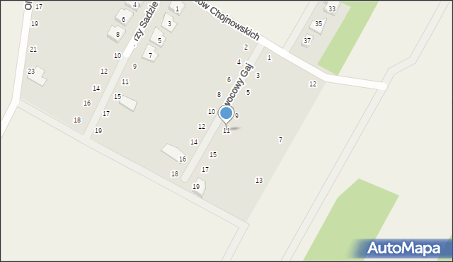 Baszkówka, Owocowy Gaj, 11, mapa Baszkówka