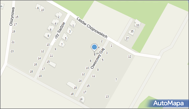 Baszkówka, Owocowy Gaj, 6, mapa Baszkówka
