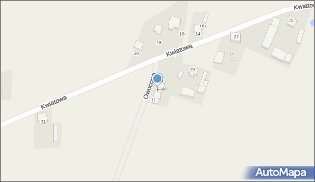 Brodowo, Owocowa, 7, mapa Brodowo