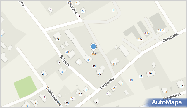 Brzozówka, Owocowa, 37a, mapa Brzozówka