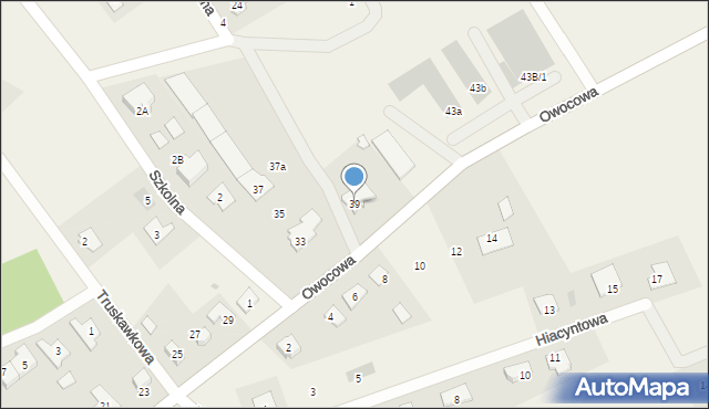 Brzozówka, Owocowa, 39, mapa Brzozówka