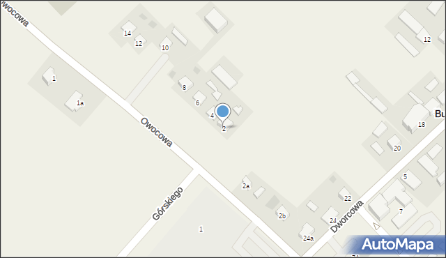 Bukowiec, Owocowa, 2, mapa Bukowiec