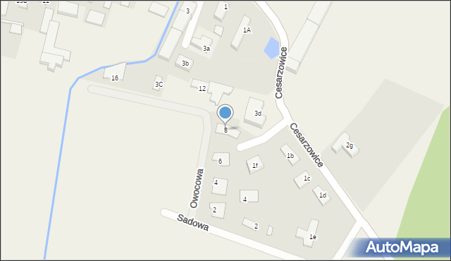 Cesarzowice, Owocowa, 8, mapa Cesarzowice