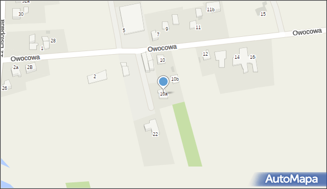 Ćwiklice, Owocowa, 10a, mapa Ćwiklice
