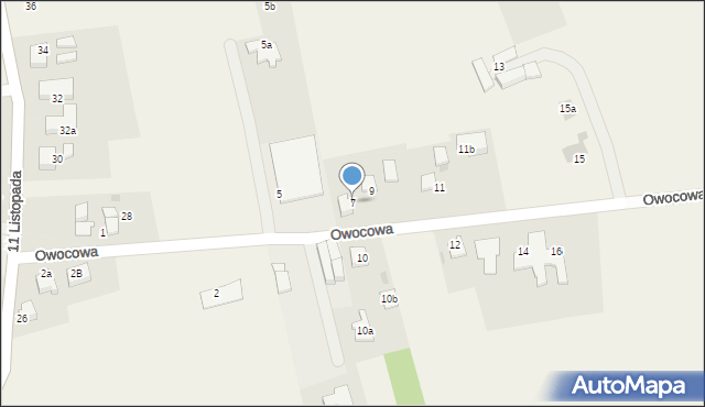 Ćwiklice, Owocowa, 7, mapa Ćwiklice