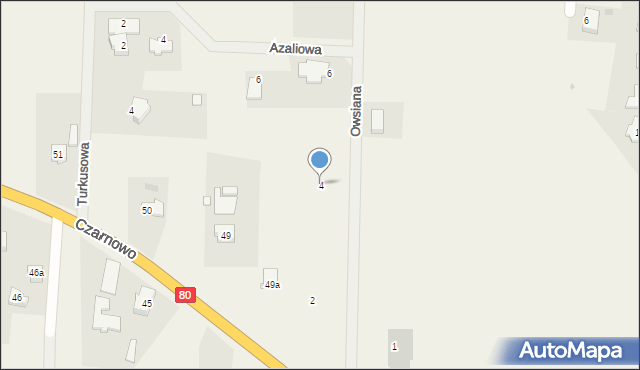 Czarnowo, Owsiana, 4, mapa Czarnowo