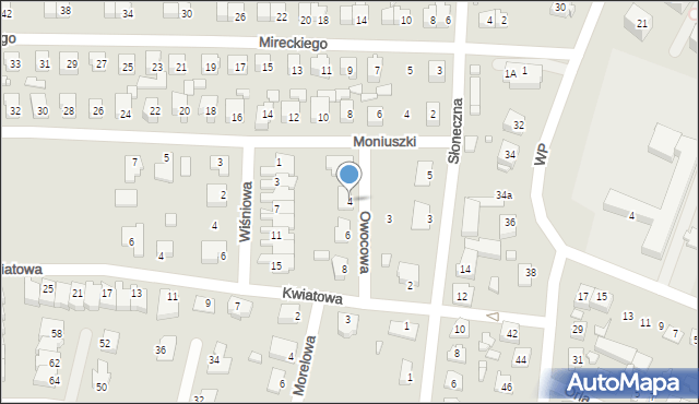 Dębno, Owocowa, 4, mapa Dębno