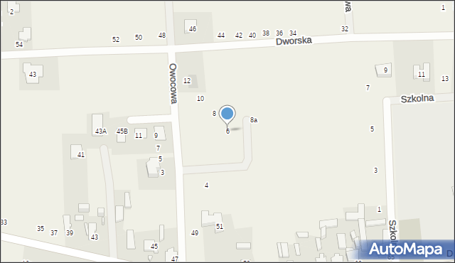 Dobczyn, Owocowa, 6, mapa Dobczyn