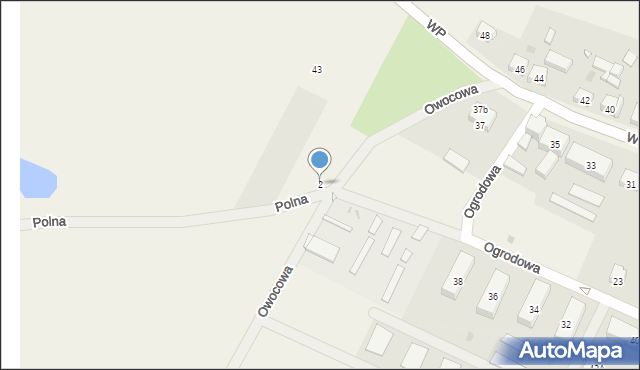 Dolice, Owocowa, 2, mapa Dolice