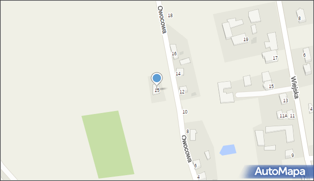 Drogomyśl, Owocowa, 15, mapa Drogomyśl