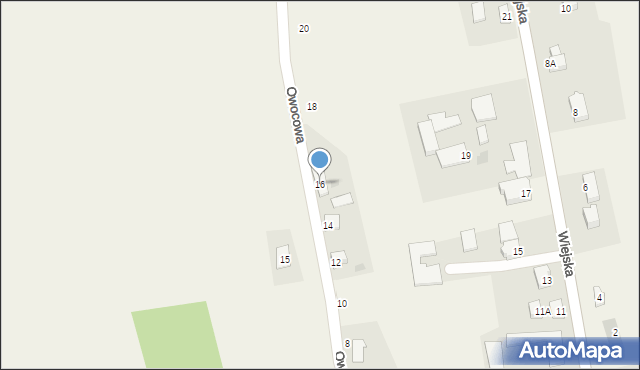 Drogomyśl, Owocowa, 16, mapa Drogomyśl