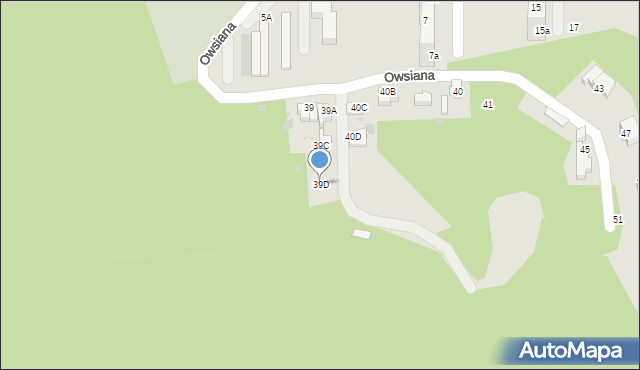 Gdynia, Owsiana, 39D, mapa Gdyni