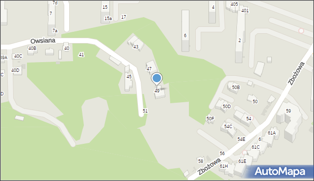 Gdynia, Owsiana, 49, mapa Gdyni