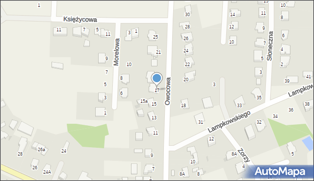Grębocin, Owocowa, 17, mapa Grębocin