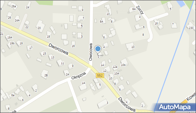 Grębocin, Owocowa, 2, mapa Grębocin