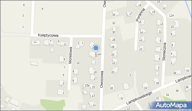 Grębocin, Owocowa, 21, mapa Grębocin