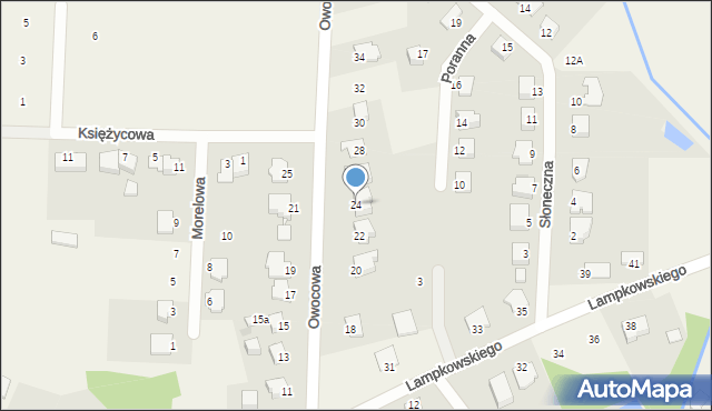 Grębocin, Owocowa, 24, mapa Grębocin