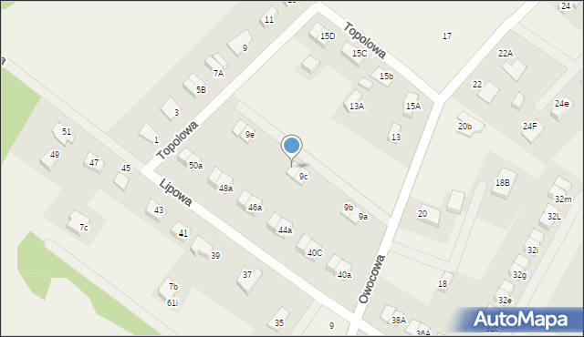 Janczewo, Owocowa, 9d, mapa Janczewo