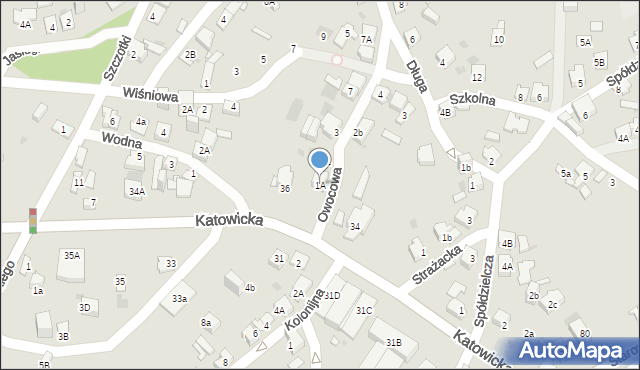 Jaworzno, Owocowa, 1A, mapa Jaworzno