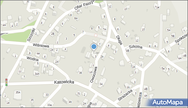 Jaworzno, Owocowa, 5, mapa Jaworzno