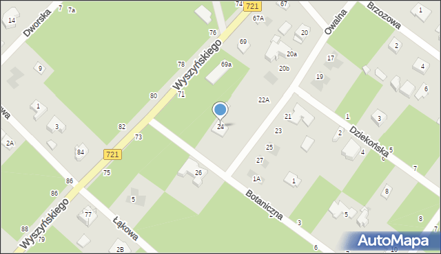Józefów, Owalna, 24, mapa Józefów