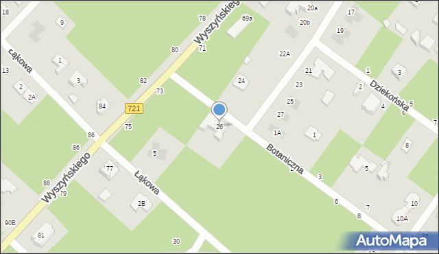 Józefów, Owalna, 26, mapa Józefów