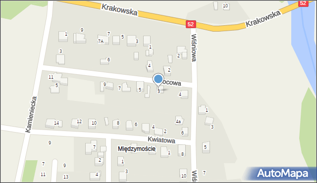 Kobiernice, Owocowa, 3, mapa Kobiernice
