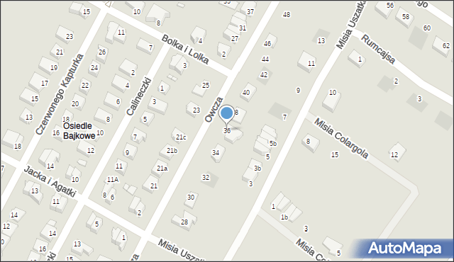 Kwidzyn, Owcza, 36, mapa Kwidzyn