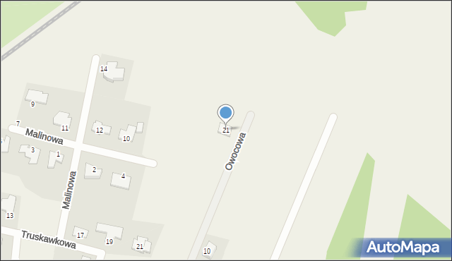 Lipniki, Owocowa, 21, mapa Lipniki