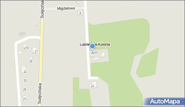 Lubniewice, Owocowa, 2, mapa Lubniewice