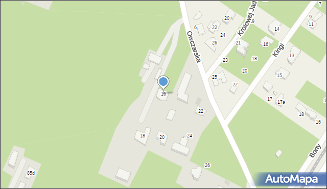 Milanówek, Owczarska, 16, mapa Milanówek